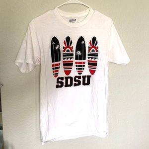 SDSU White Surfboard Shirt